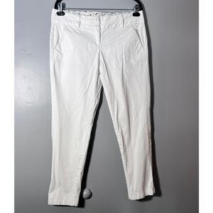 Lands’ End White Pants Womens Size 10 Stretch Casual Slim Fit workwear